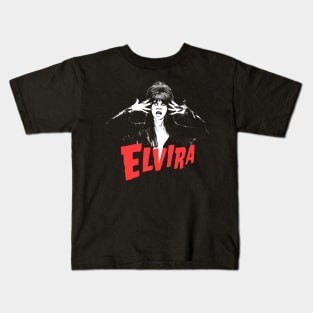 90s Elvira Mistress Of The Dark Kids T-Shirt